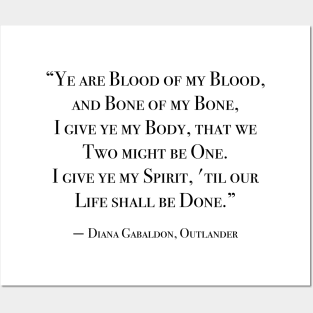 Blood of my Blood - Outlander quote Posters and Art